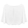 2 Pack Chiffon Capelet, Soft Chiffon Shawls Wraps Shrug for Wedding Evening Dress, 1920s Flapper Cape Cover Up for Women, Black