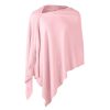 Womens Poncho Sweater Versatile Knit Scarf Wrap with Buttons Solid Shawl Cape Cardigan Gifts for Women
