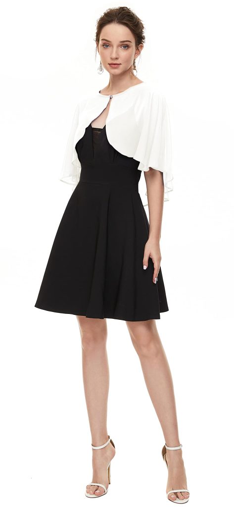 Soft Chiffon Shawls Wraps Shrug for Wedding Evening Dress Cape Cover Up for Women