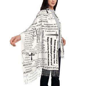 Prayer Shawls For Women Christian Wrap Scarf Apparel Inspirational Bible