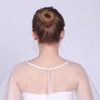Women Lace Shawl Wrap for Bride with Embroidered Lace Tulle Wedding dress cover up