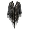 Shawl Wraps for Women New Nylon Hollow Solid Color Breathable Tassel Triangle Scarf Shawl
