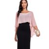Sheer Shawls and Wraps for Evening Dresses Chiffon Capes for Women Soft Wedding Cover Up