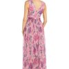 Womens Plus Metallic Mesh Evening Dress