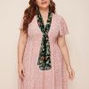 Scarfs for Women Lightweight Floral Birds Print Cotton Scarves and Wraps for Summer Shawl