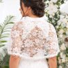Pearl Wedding Appliques Shawls Lace Bridal Fringe Wraps Bridal Stoles Wraps for Women
