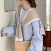 Women’s Casual Y2K Shawl Wraps Knitted Tie Up Knotted Shoulder Cape Fashion Shawls Scarf Cape