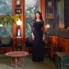 Women's Long A-line Mother of The Bride Dress with Illusion Neck and Sleeves (Petite and Regular Sizes)