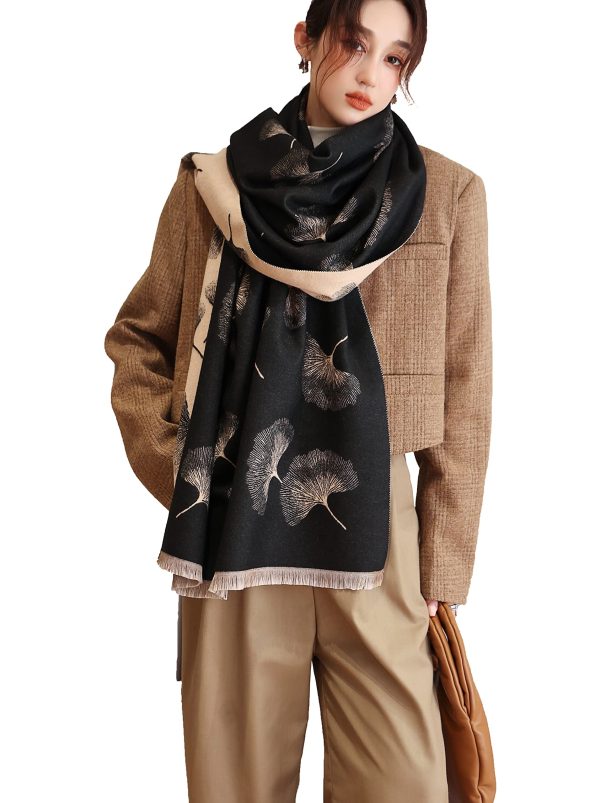 Fashion Large Scarf Winter Pashmina Shawls & Wraps for Women Extra Soft Cashmere Feel Throw Womens Cold Scarfs