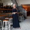 Women's Long A-line Mother of The Bride Dress with Illusion Neck and Sleeves (Petite and Regular Sizes)