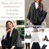 Flannel Faux Poncho for Women Lightweigh Blanket Warm TV Shawl Winter Coat Sweater Cape