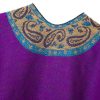 Women's Retro Style Vintage Pattern Tassel Poncho Shawl Cape Wraps For Women